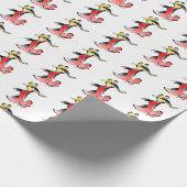 社交ダンスダンサー踊りカップルのスイングダンス ラッピングペーパー (角)