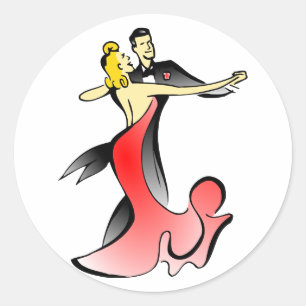 社交ダンスダンサー踊りカップルスイングダンス ラウンドシール