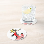 社交ダンスダンサー踊りカップルスイングダンス ラウンドペーパーコースター (インサイチュ)