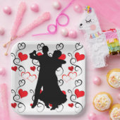 社交ダンスダンサー ペーパープレート (パーティー)