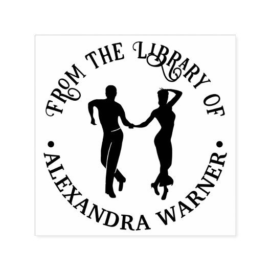 社交ダンスダンサー#1カップル図書名 セルフインキングスタンプ (デザイン)