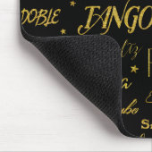 社交ダンスダンスオールオーバーパターン金ゴールドフェイクグリッター マウスパッド (コーナー)