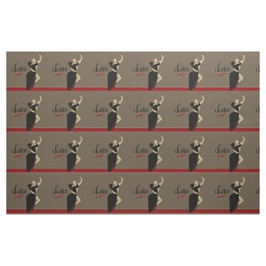 社交ダンスダンスカップルTan Black 9" ファブリック (ヤード)