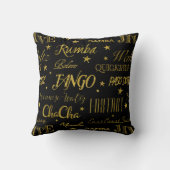 社交ダンスダンススタイルの繰り返しパターンカスタムの色 クッション (裏面)