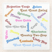 社交ダンスダンススタイル ガラスコースター (正面)