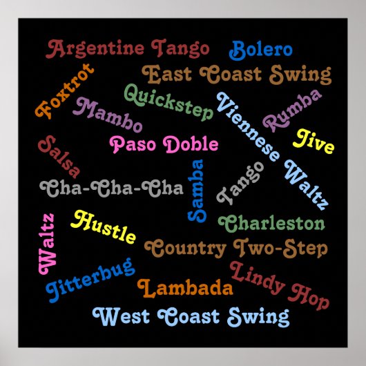 社交ダンスダンススタイル ポスター (正面)