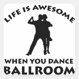 社交ダンスダンスデザイン スクエアシール