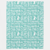 社交ダンスダンスフリースブランケット フリースブランケット (正面)