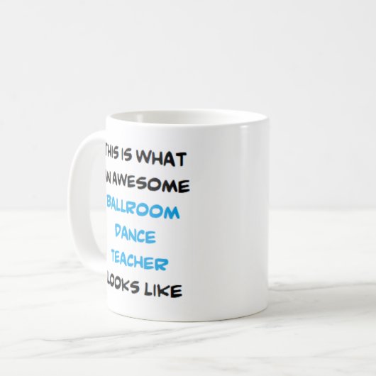 社交ダンスダンス先生スエボム コーヒーマグカップ (正面左)