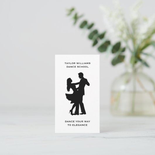社交ダンスダンス先生踊りスクールソーシャルメディア 名刺 (スタンド正面)