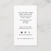 社交ダンスダンス先生踊りスクールソーシャルメディア 名刺 (裏面)