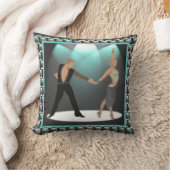 社交ダンスラテンダンサーとスポットライト クッション (ブランケット)