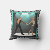 社交ダンスラテンダンサーとスポットライト クッション (裏面)