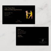社交ダンス踊りインストラクターカバローザスローガン 名刺 (正面/裏面)
