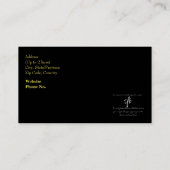 社交ダンス踊りインストラクターゴールデンブラススローガン 名刺 (裏面)