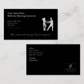 社交ダンス踊りインストラクターメキシカンシルバー 名刺 (正面/裏面)