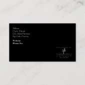 社交ダンス踊りインストラクターメキシカンシルバー 名刺 (裏面)