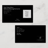 社交ダンス踊りインストラクターロゴスローガン 名刺 (正面/裏面)