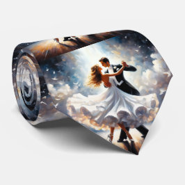 社交ダンス踊りカップルダンスミュージックバンド ネクタイ