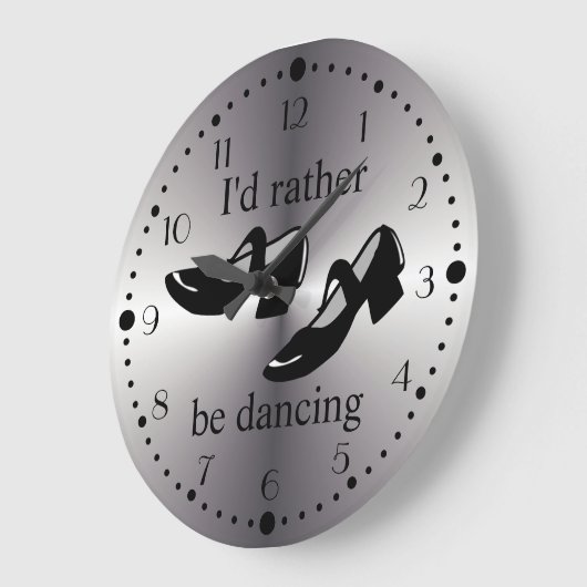 社交ダンス踊りシューズIdむしろ踊りダンス ラージ壁時計 (傾斜)