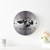 社交ダンス踊りシューズIdむしろ踊りダンス ラージ壁時計 (ホーム)