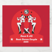 社交ダンス踊りチャンピオン スパークリングワインラベル (シングルラベル)