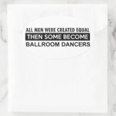 社交ダンス踊りデザイン 楕円形シール (バッグ)