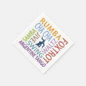 社交ダンス踊りペーパーナプキン スタンダードカクテルナプキン (角)