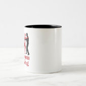 社交ダンス踊り退職計画ダンおもしろいサー ツートーンマグカップ (中央)