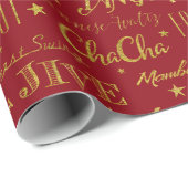 社交ダンス金ゴールド「グリッター」パターン | カスタムカラー ラッピングペーパー (ロールコーナー)