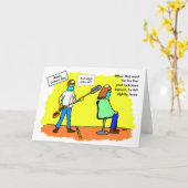 社交的おもしろいな散髪の父の日 カード (黄色い花)