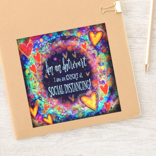 社交的なイントロバーおもしろいトかわいいインスピリチュアル シール