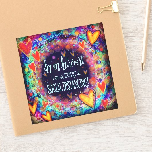 社交的なイントロバーおもしろいトかわいいインスピリチュアル シール (ノートブック)