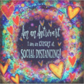 社交的なイントロバーおもしろいトかわいいインスピリチュアル シール (正面)