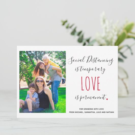 社交的な愛の引用文カスタムの写真の挨拶 (スタンド正面)