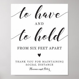 社交的な距離の印を持つ ポスター