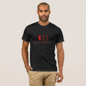 社交電池残量1% 面白い内向型電池レベル Tシャツ (正面フル)