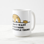 社会おもしろい不安コロナウイルス コーヒーマグカップ (正面右)