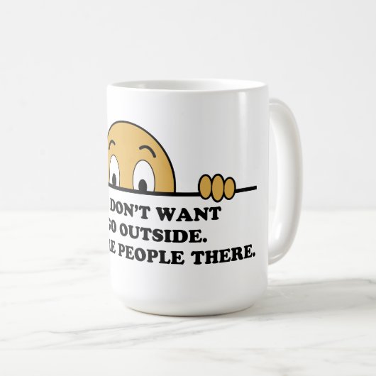 社会おもしろい不安コロナウイルス コーヒーマグカップ (正面右)