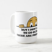 社会おもしろい不安コロナウイルス コーヒーマグカップ (正面左)