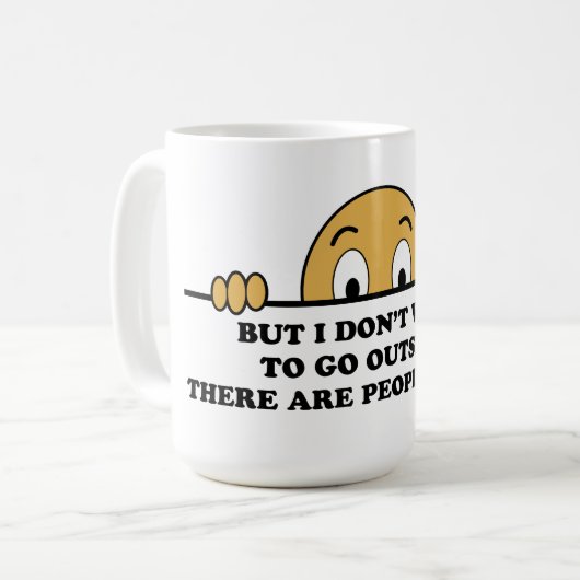 社会おもしろい不安コロナウイルス コーヒーマグカップ (正面左)