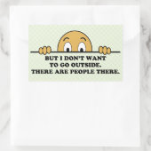 社会おもしろい不安コロナウイルス 長方形シール (バッグ)