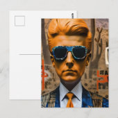 社会の崩壊の中で生きる男 ポストカード (正面/裏面)