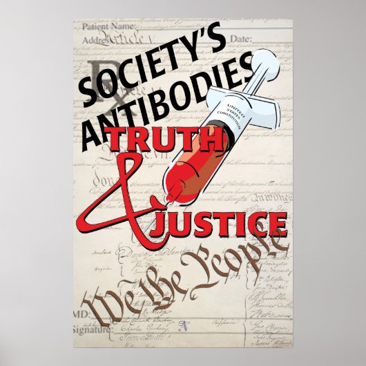 社会の抗体の真実、正義、我々は人々 ポスター (正面)