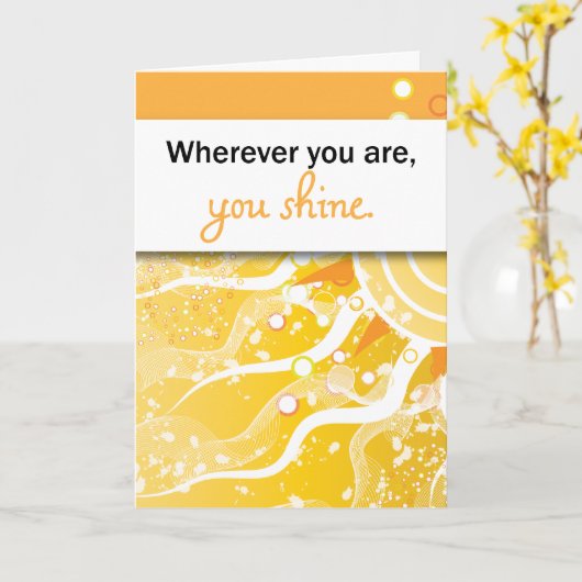 社会の記念日 カード (黄色い花)