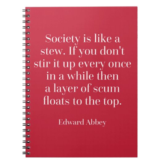 社会はシチューの引用文のようです ノートブック (正面)