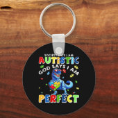 社会は私が自閉症の神であると言う私は完全な自閉症だと言う キーホルダー (裏面)