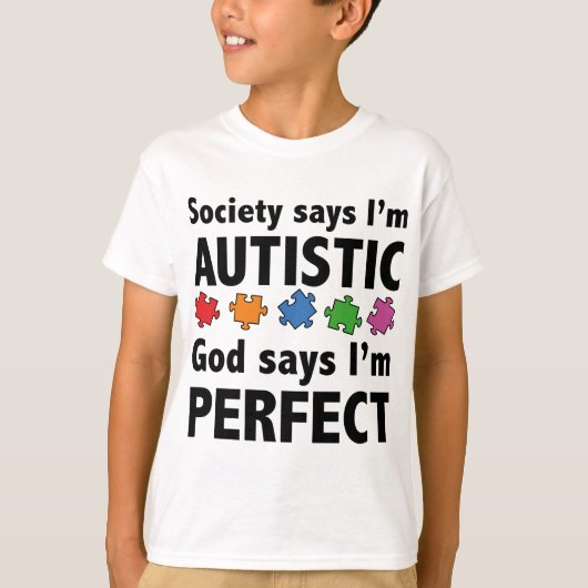 社会は私を聴診していると言う。神は私が完璧だと言っている。 Tシャツ (正面)