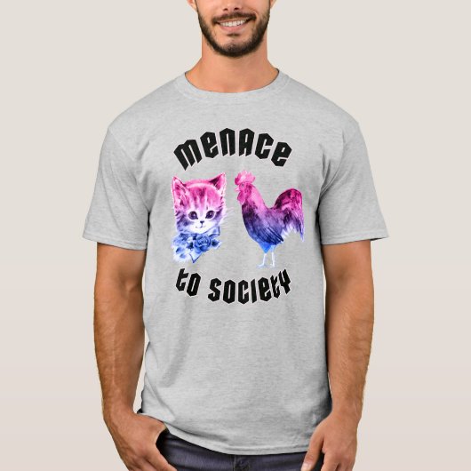 社会へのバイセクシュアルの脅威 Tシャツ (正面)