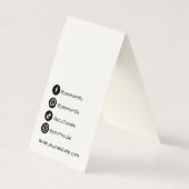 社会エレガント付きイヤリングカードを折る 名刺 (裏面)